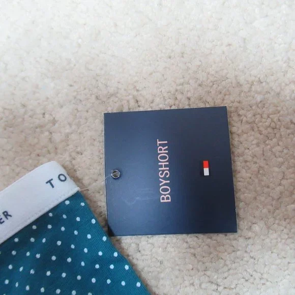 Relisted Tommy Hilfiger teal polka dot boyshort panty size S or M - Picture 10 of 16